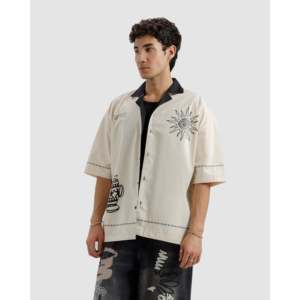 Men's Casual Formal 100% Cotton <b>Shirt</b> with Contrast Collar Poplin Woven Breathable Anti-Wrinkle <b>Patchwork</b> Pattern Single Pack - Product Image 4