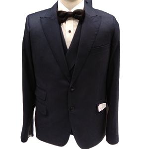 สูททักซิโด2ชิ้นแบบธุรกิจใส่ได้ทั้งชายและหญิงแจ็กเก็ตด้านหน้ามีจีบระบายอากาศได้ป้องกันการยับ100% ขนแกะไซส์พิเศษ - Product Image 1
