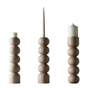 Designer <b>Candle</b> <b>Holder</b> Home Decor Eco Friendly Wood Stylish Design Set of Three <b>Candle</b> <b>Stick</b> <b>Holder</b> Dinner Table Decorative - Product Image 1