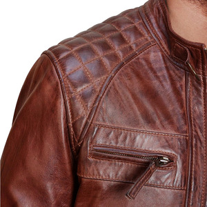 เสื้อนอกสำหรับนักขี่จักรยานหนังเข้ารูป, เสื้อแจ็กเก็ตสไตล์ไฮสตรีทสำหรับฤดูหนาวมีกระเป๋าซิปและปกคอตกแต่งใหม่สำหรับผู้ชาย - Product Image 5