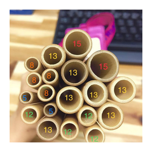 Pailles en bambou écologique avec étui de voyage en coton et nettoyant-Réutilisables pour les cafés, les voyages et l'hydratation quotidienne/Pailles en bambou de qualité supérieure - Product Image 2