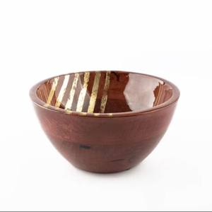 ชามไม้อะคาเซียเคลือบผิวพร้อมพิมพ์ตัวหนาดีไซน์เรียบง่ายเป็นมิตรต่อสิ่งแวดล้อมเครื่องล้างจานปลอดภัยสำหรับการรับประทานอาหารในชนบท - Product Image 1