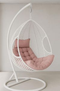 Collapsible Oval Woven Rope Patio <b>Swing</b> <b>Garden</b> Weave <b>Hammock</b> Hanging Basket Chair Egg Courtyard Rocking Basket Outdoor Furniture - Product Image 2