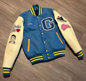 Veste de baseball unisexe personnalisée avec logo d'équipe sportive et de club, lettres varsity sur le devant, imperméable, respirante, streetwear, vente en gros - Product Image 4