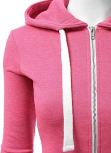 Trendy Custom Logo High Quality Streetwear Stylish Women Fashion Hoodies Hot <b>Sale</b> Winter Cotton Polyester Zipper Active Hoodie - Product Image 4