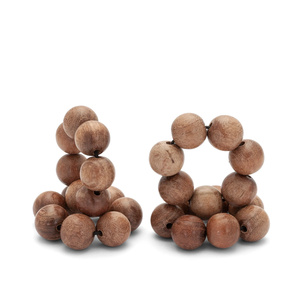 Perles en bois porte-serviettes ensemble fait à la main corde gland perles anneau de serviette pour fête et décoration de Table à la maison - Product Image 6