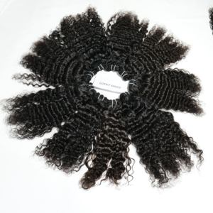 Wholesale Cheap Price Indian Remy <b>Hair</b> <b>Extensions</b> Virgin Unprocessed Human <b>Hair</b> <b>One</b> Donor Machine Double Weft Loose Deep Wave - Product Image 3