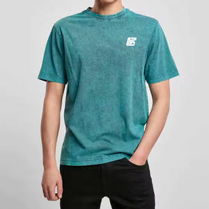 Camisetas Extra Grandes para Hombre con Lavado Ácido, Camiseta Holgada y Elegante para Estilo Urbano y Atuendos Diarios - Product Image 1