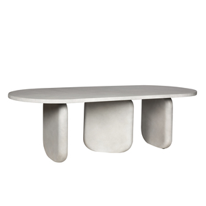 Ensemble de table à manger minimaliste personnalisé Aurora Craft en GFRC pour 8 personnes, meubles de salle à manger adaptés aux villas, provenant d'une usine vietnamienne - Product Image 1