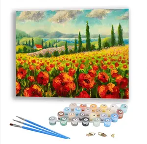 Dm-Amazon Populaire Diy Acryl Schilderij Landschap Foto Custom Verf Op Nummer Voor Volwassenen