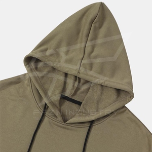 Sweat à capuche vieilli de fabricant pakistanais de taille régulière pour hommes industrie tendance produit de base coton mélangé pulls à capuche - Product Image 3