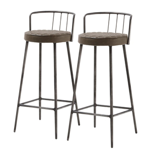 Taburete de Metal Simple para bar, silla de madera sólida y metal, artesanías para sala de estar, sillas de bar, mesas de hotel - Product Image 5