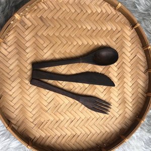 Cuillère en bois naturel de haute qualité personnalisée ustensiles de cuisine cuillère ronde à long manche cuillère en bois de bambou - Product Image 4