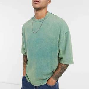 T-shirts délavés à l'acide respirants de qualité supérieure pour hommes Vente en gros de T-shirts durables de grande taille Service OEM Prix de gros OEM - Product Image 1