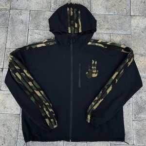 Sweat à capuche à fermeture éclair complète Sublimation Strip Jacket Hoodie Solid Color Personnalisable Oversized Vintage Hoodie 100% Cotton Fleece - Product Image 2