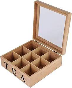 Handmade <b>Wooden</b> <b>Tea</b> <b>Box</b> Premium Craft Factory Direct Low MOQ - Product Image 1