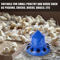 Mangeoire Automatique en Plastique pour Volaille, Distributeur de Nourriture pour Pigeons, Cailles, Poules et Perruches