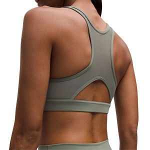 Women's Plus Size Racerback Sports <b>Bra</b> U-NECK Cutout Back High for Yoga <b>Top</b> Breathable Gym Running <b>Vest</b> Wirefree Workout - Product Image 5
