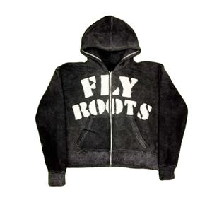 Custom 3D Puff espuma impresa recortada Heavyweight Sudadera con capucha sin cuerda Puff impreso de punto Loose Fit Hoodie Boxy Hoody - Product Image 5