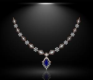 Lujo Moissanite diamante 14K chapado en oro de acero inoxidable cúbico Moda fiesta Boda nupcial conjuntos collar pendiente mujeres - Product Image 3