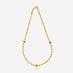 Vintage 18k Gold Figaro Chain Religious Pendant with Sapphire and <b>Ruby</b>####Diamonds-IGI Certified - Product Image 4