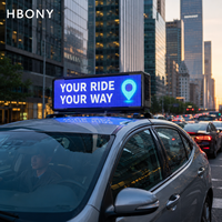 Affichage LED multifonction pour toit de taxi, WiFi 4G GPS, écran publicitaire LED double face pour toit de voiture, IP65 étanche, haute définition