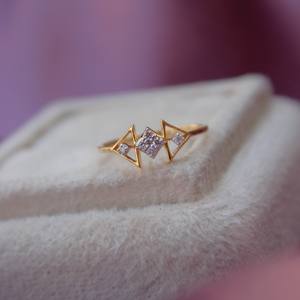 Anillo delicado de oro sólido de 18 quilates certificado por IGI, joyería de diamantes delicados naturales ligeros, anillo de diamantes certificado - Product Image 2