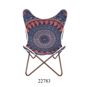 Chaise papillon à cadre en métal avec chaise papillon en toile portable de loisirs avec abattre chaise papillon de loisirs simple - Product Image 1