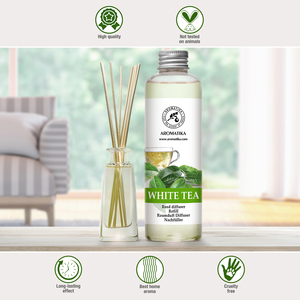 Recharge Liquide pour Diffuseur d'Arômes Aromatika Thé Blanc 200ml – Huile Parfumée Longue Durée pour Diffuseur à Bâtonnets – Désodorisant d'Ambiance - Product Image 3