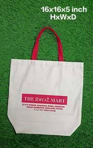 Sac en toile de coton souple de grande capacité réutilisable écologique de haute qualité personnalisé fourre-tout de plage avec logo imprimé de différentes tailles - Product Image 4