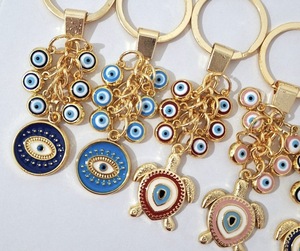 DAFNI <b>BIG</b> PAZAR Metal Enamel Gold Carabiner Keychain with Unique Enamelled Tips Various Shapes and Embossing Printing - Product Image 1