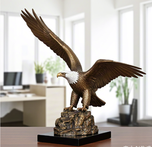 Nuova Scultura d'Angelo in Ottone Personalizzabile con Logo, Statua d'Aquila in Metallo Fuso su Misura, Decorazione Domestica di Lusso Moderna in Oro - Product Image 6