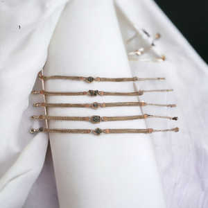 Pulseras de pirita galvanizadas de acero inoxidable de calidad superior de último diseño Chakra curativo para hombres y mujeres Amor de piedras preciosas - Product Image 6