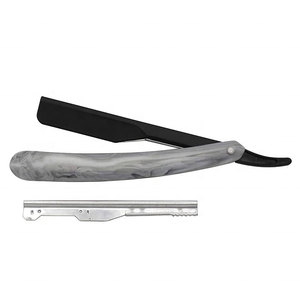 Rasoirs de barbier à manche en plastique acceptable OEM droits fabriqués avec des rasoirs d'épilation en acier inoxydable rasoirs de rasage - Product Image 3