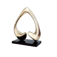 Présentoir élégant de table d'objet en or dernier support d'étoile de table de sculpture avec la décoration antique de Noël de base de marbre pour la maison