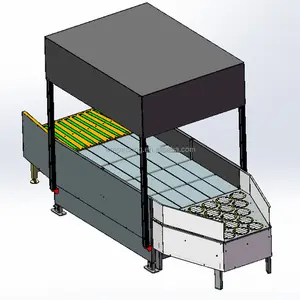 Konveyor otomatis pabrikan untuk sistem penyekat paket logistik kilat sabuk silang pemisah magnetik Singulator