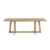 Nouvelle conception, table à manger rectangulaire en bois de manguier massif, écologique, multifonctionnelle, faite à la main, 6 places, moderne, cuisine, salle à manger