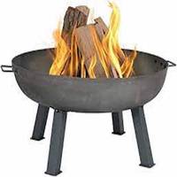 Brasero extérieur en fer noir de taille personnalisée, chauffage au bois, sans fumée, écologique, 10000-14999 BTU, finition thermolaquée