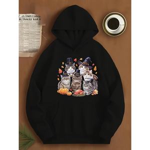 Kinitwear เสื้อสเวตเตอร์สวมหัวสำหรับผู้หญิง, เสื้อฮู้ดมาตรฐานสีเดียวสำหรับใส่สบายในฤดูหนาว/ฤดูใบไม้ร่วง - Product Image 1