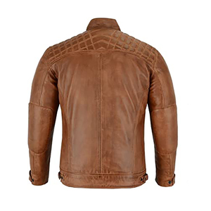 Chaqueta Bomber de cuero de invierno para hombre Varsity Casual Streetwear al aire libre motocicleta impermeable a prueba de viento soporte frontal cálido elegante - Product Image 3