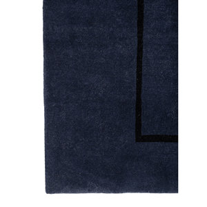 Alfombra de Lana Anudada a Mano Azul Sthir AIWL-3012 Rectangular 9x12 con Patrón Abstracto para Decoración de Sala de Estar y Uso en Pasillos - Product Image 4