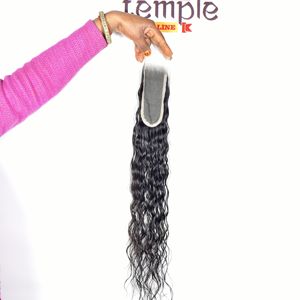 Extensiones de Cabello Humano Natural sin Procesar de la India, Color Negro Natural, Ondulado Profundo para Mujeres, Cierre 2x6 - Product Image 4