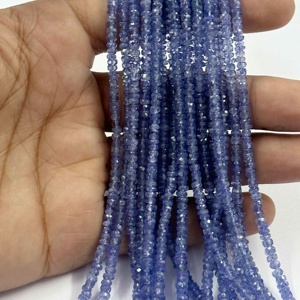 3มม. 4มม. ลูกปัด Tanzanite เหลี่ยมเพชรพลอยธรรมชาติลูกปัดเส้นเพชรพลอยกึ่งมีค่าหลวมจากผู้ผลิตขายส่ง - Product Image 5