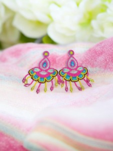 Pendientes de bordado moderno de estilo moderno de mejor diseño, regalos únicos de aniversario de fiesta, manualidades de costura de punto de cruz para niñas - Product Image 6