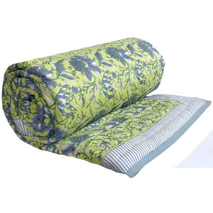 Indian Manufacturer Hand Block Printed Queen Size Soft Cotton Voile Dohar Throw <b>Blanket</b> Organic Cotton Bulk Supply - Product Image 1
