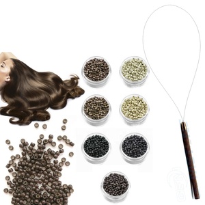 Stainless steel Hair Extension Pulling Tool for Micro Beads & Nano Rings Installation – Professional <b>Threader</b> with Grip Handle - Product Image 4