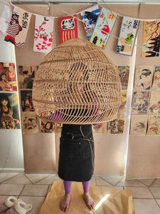 High Quality Midcentury Design Rattan Pendant Light Fixture Handmade Creative <b>Wicker</b> Pendant Lights - Product Image 4