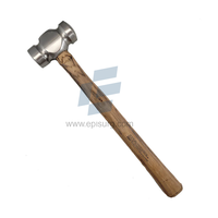 Marteau arrondi forgé 1 LB. Marteau à double face bien équilibré de 10 oz avec tête en acier poli et manche en bois Vet Farrier Tool