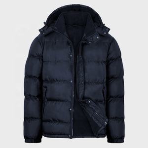 Veste matelassée en gros pour hommes, veste en coton épaisse à bulles, veste d'extérieur avec fermeture éclair intégrale, veste matelassée pour hommes avec capuche, livraison DDP - Product Image 2