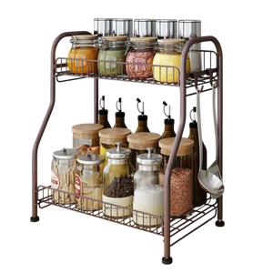 Armoire murale en métal de haute qualité support à épices cadre chariot de cuisine chariot à boissons pour la maison et les ustensiles de cuisine - Product Image 3